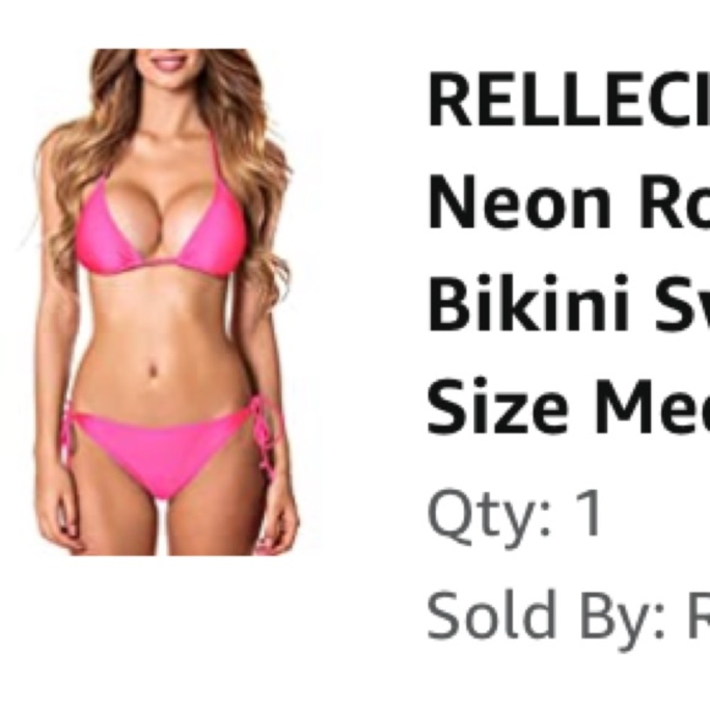 NWT classic Bright pink bikini